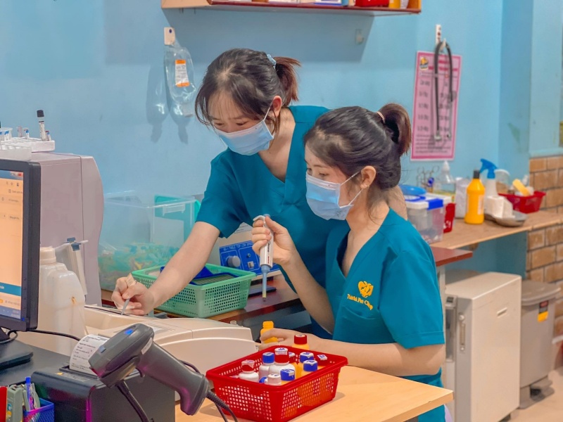 Bệnh viện thú y uy tín Thi Thi trang bị máy móc hiện đại để thăm khám cho thú cưng cùng đội ngũ bác sĩ có chuyên môn cao